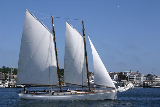 old cargo sailboat