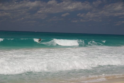 Surfing in the Bahamas