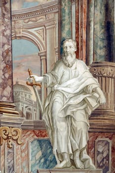 Saint Paul, fresco in the church