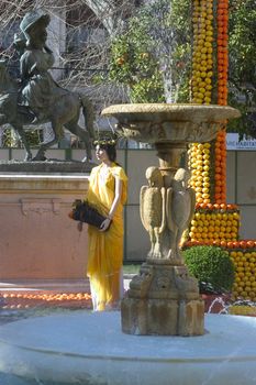 With this occasion the gardens are the theater of construction of monument out of oranges and lemons on a different topic each years.