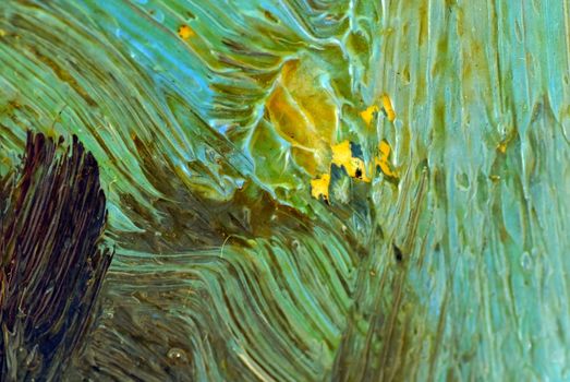 colorful oil painting texture closeup macro