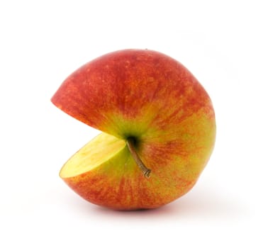 Red apple cut