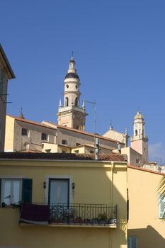 Town of Menton on the French Riviera to the Italian border