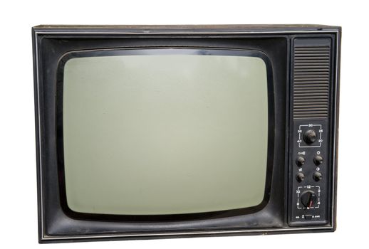 Vintagage russian TV isolated on the white