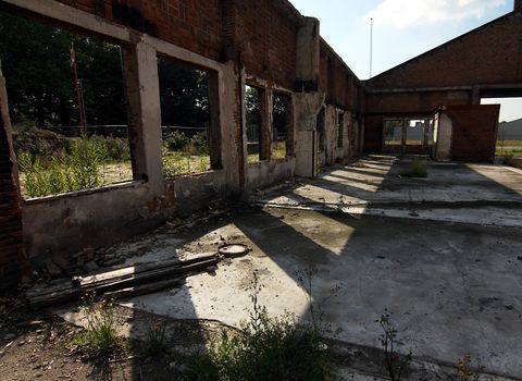 abstract picture of very old destroyed building 