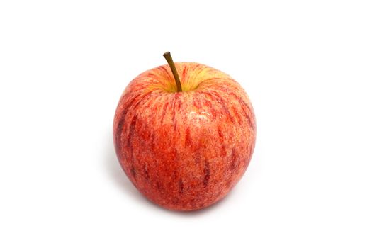 fresh juicy single apple isolated on white background