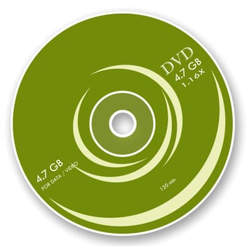 DVD disk,2D illustration