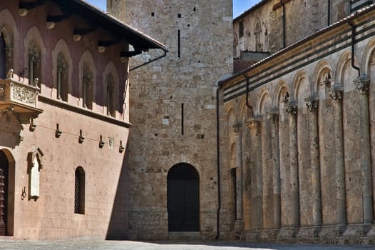  Medieval buildings in Massa Marittima, Tuscany, Italy