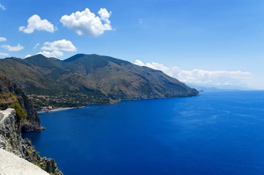 Mediterranean sea with coast