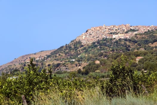 View of Nicotera village, Calabria, Italy
