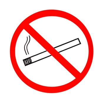 No smoking sign on white background