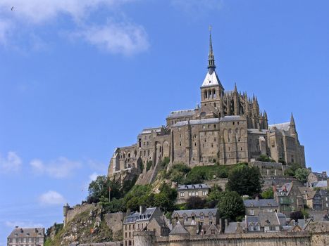 Le Mont-Saint-Michel, Monastery on a rock in the Normandy, Northern France.