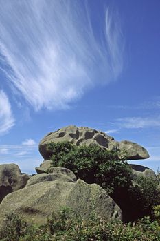 Rocks on the Granite coast near Ploumanac'h, Brittany, North France