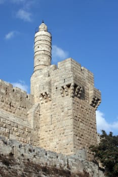 The Tower of David is an ancient citadel located near the Jaffa Gate entrance to the Old City of Jerusalem.