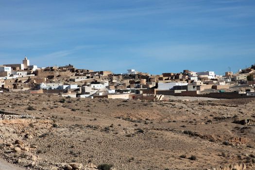 An Arab village of Matmata in Southern Tunisia in Africa