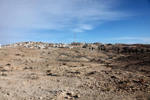 An Arab village of Matmata in Southern Tunisia in Africa
