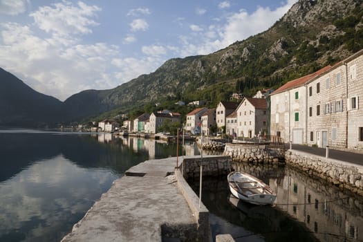 Morning by the coastline of Montenegro near Kotor.