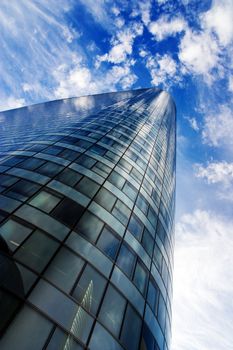 Modern skyscraper under blue sky - paris - france