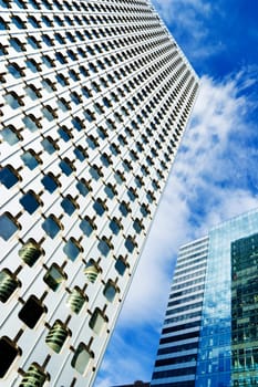 Modern skyscraper under blue sky - paris - france