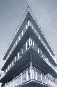 Modern waterfront apartment building Denmark - Duotone.