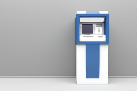 3d illustration of cash machine 