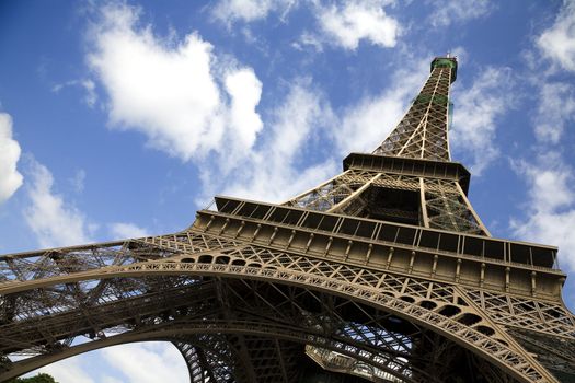 The Eiffel Tower seen from above - Paris, France.