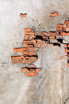aging brick wall