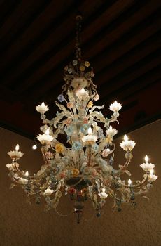 Antique Venetian crystal chandelier.