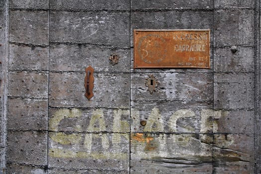 Nice old garage entrance - Perugia, Umbria, Italy