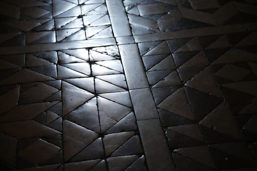 A detail of the nice old floor in the San Francesco Church - Assisi, Umbria - Italy