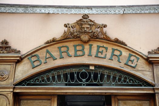 Old Italian hairdressers shop - Todi, Umbria, Italy