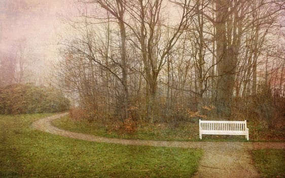 Dream of a foggy morning in the park. More of my photos worked together to make a retro and dreamlike look.