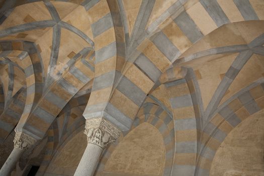 Exterior detail of Saint Andrews Cathedral or Amalfi Cathedral - Italy.