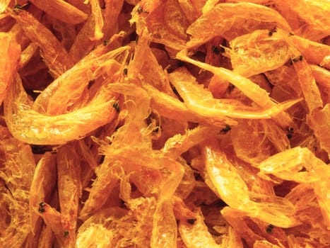 close up of dried shrimps