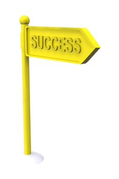 A Colourful 3d Rendered Success Sign Concept Illustration