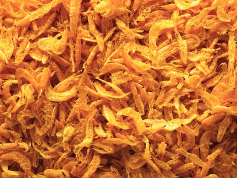 close up of dried shrimps