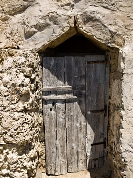 A medieval and old house door in Mdina on the island of Malta