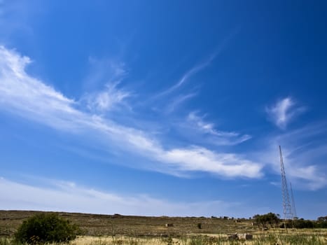 Disused WWII antenna in the countryside in Malta