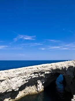 One of the many caves around the coast in Malta