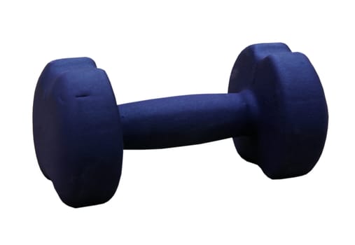 Darkly dark blue Dumbbell for playing sports