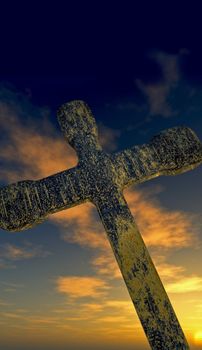 Digital illustration of a cross.