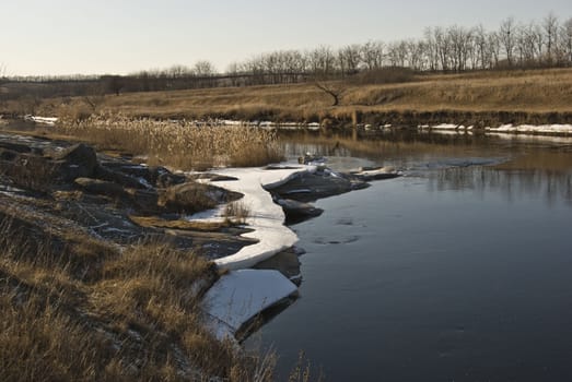 river in winter