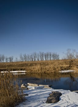 river in winter