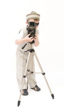 child on a white background