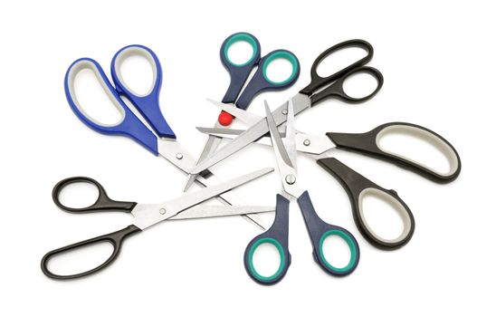 set shears isolated on a white background                                    