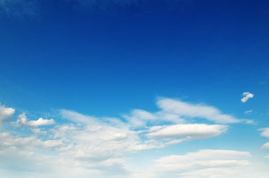 clouds in the blue sky