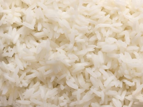 steamed white rice food background