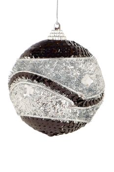 Christmas ball isolated on white background close up.