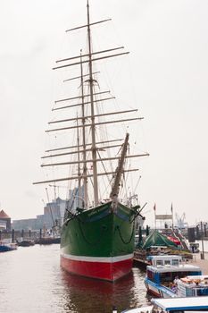 Rickmer Rickmers is a sailing ship (three masted bark) permanently moored as a museum ship in Hamburg