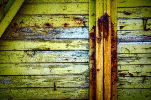 wall green wood horizontal. Wooden texture in grunge background